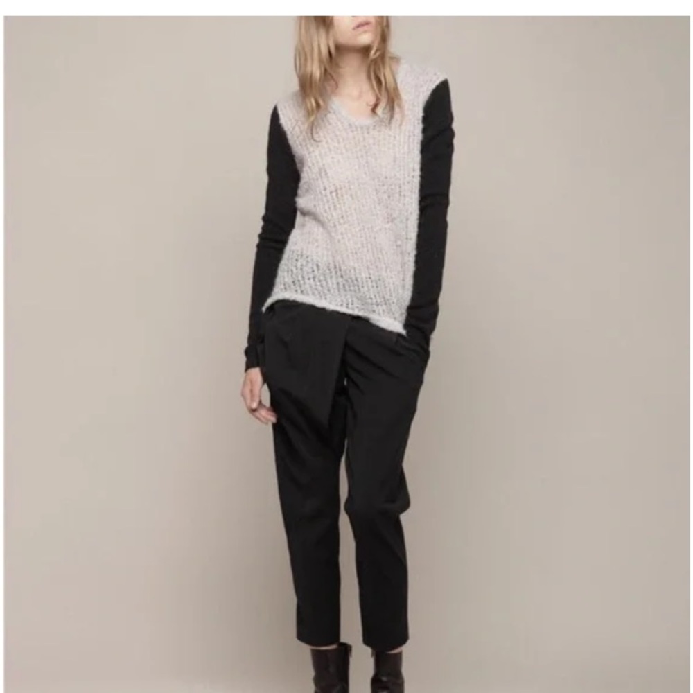 Helmut Lang Asymmetrical Open Knit Sweater - Picture 3 of 6